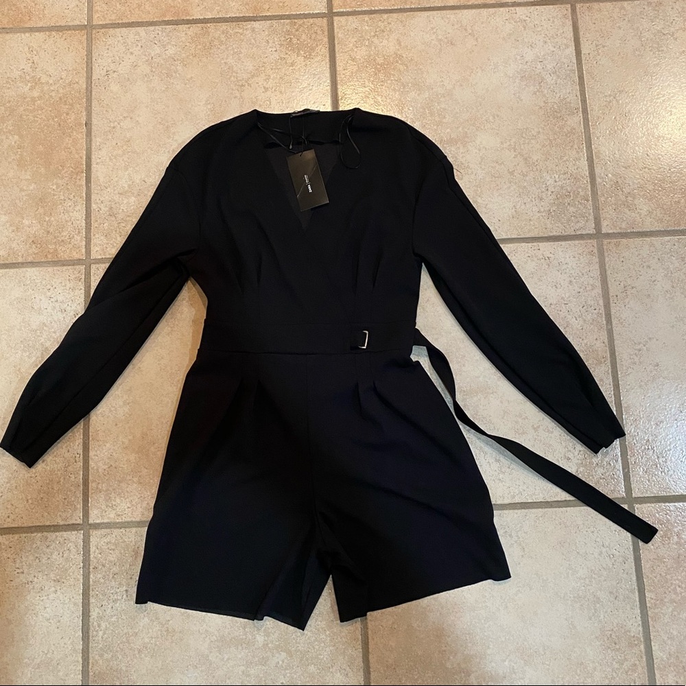 Black Long-sleeve Zara Romper
